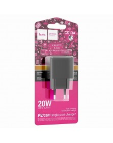 Сетевое Зарядное Устройство 220V- 1*Type-C выход   Hoco CS  13A  3.0A Black..