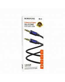 Кабель  AUX 3.5 Jack вилка - 3.5 Jack вилка   1,0 м, Borofone BL20 Black, к..