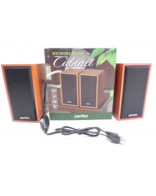 Колонки Perfeo PF- 084 WD Cabinet 2.0 (2* 3W) Дерево Бук, питание.. Колонки Perfeo PF- 084 WD Cabinet 2.0 (2* 3W) Дерево Бук, питание..